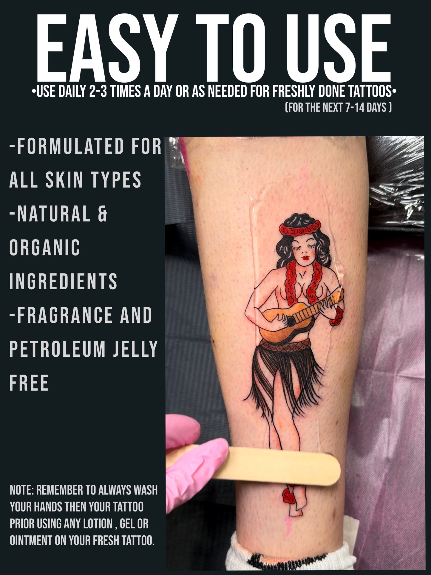 Soothing Gel and Moisturizer for New(Fresh) Tattoo 100ML/3.4FL.OZ